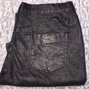Black Silvery DG2 Donna Gilman Pants